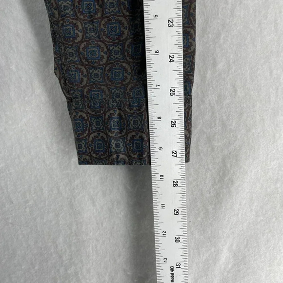 Urban Outfitters Button Up Men's L Brown Mix Paterned Long Sleeve Standard Fit - Picture 4 of 12